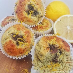 Muffins de proteína de limón y mora |  Hora 4 Comer